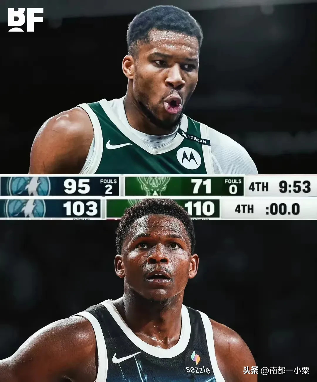 雄鹿惨胜森林狼，取得五连胜